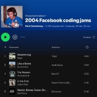 Spotify Releases Mark Zuckerberg's 2004 Playlist from Facebook's Founding Era