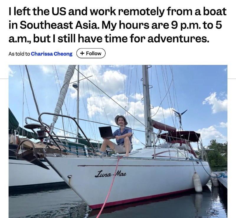 Silicon Valley Engineer Relocates to Asian Yacht: Remote Work Lifestyle Cuts Living Costs Dramatically