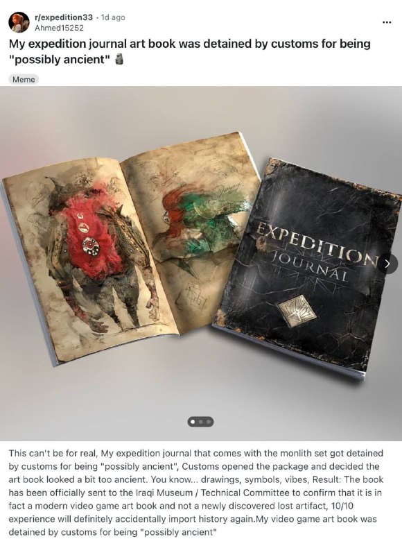 Iraqi Customs Mistakes Clair Obscur: Expedition 33 Art Book for Ancient Artifact