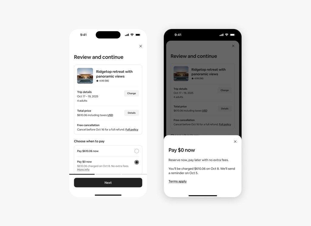 Airbnb Rolls Out 'Reserve Now, Pay Later' Feature to Global Markets