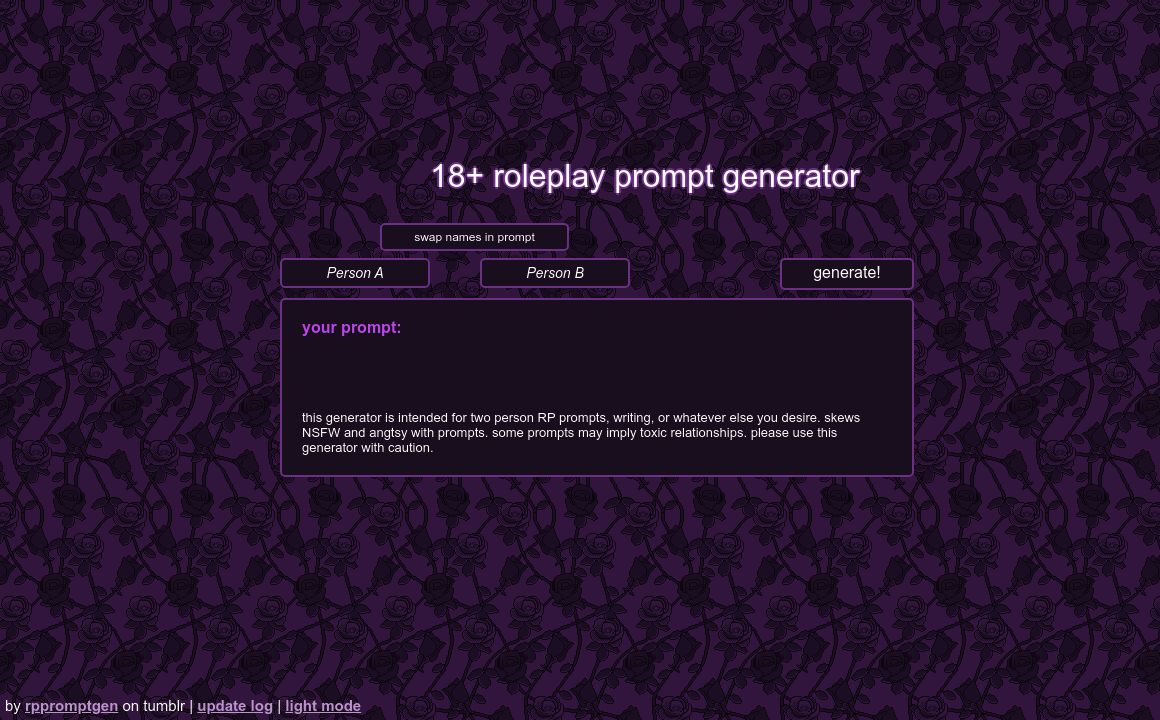 18+ roleplay prompt generator
