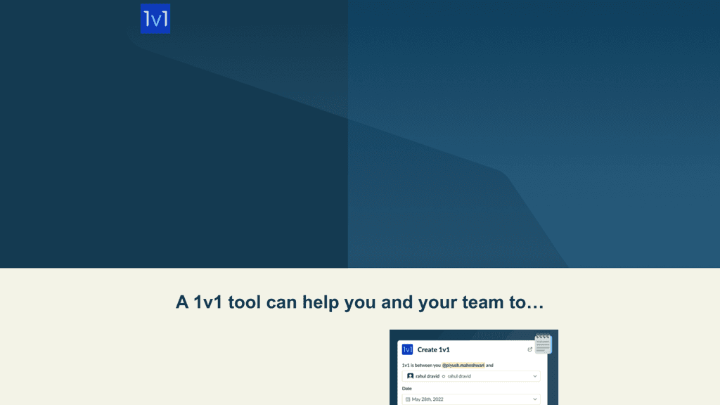 1v1 Meetings for Slack