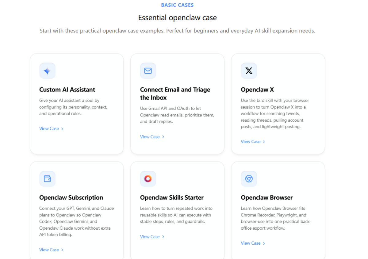 Openclaw Cases - Screenshot 1