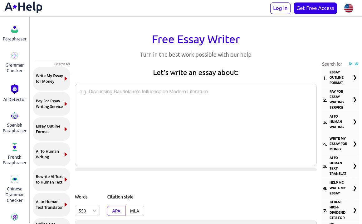 Academic Help - AI Essay Writer