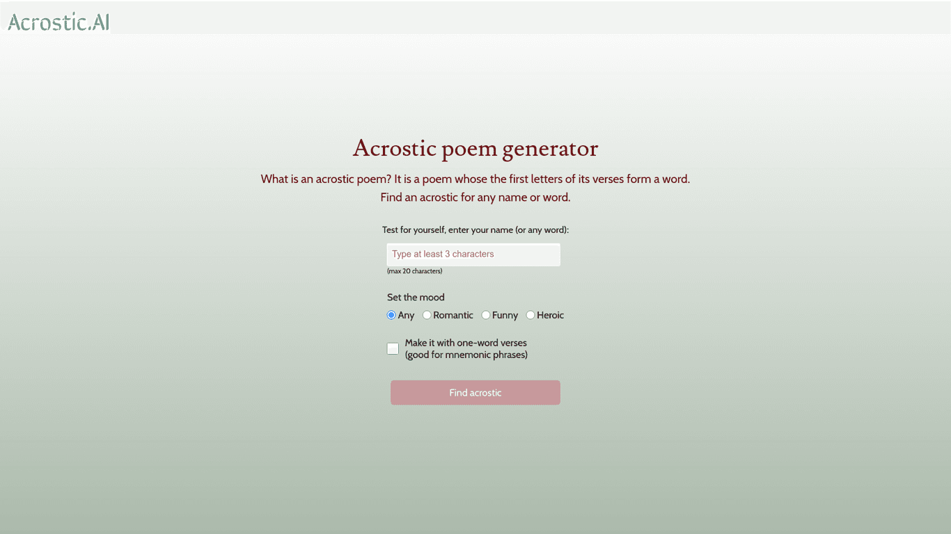 Acrostic AI