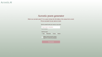 Acrostic poem generator