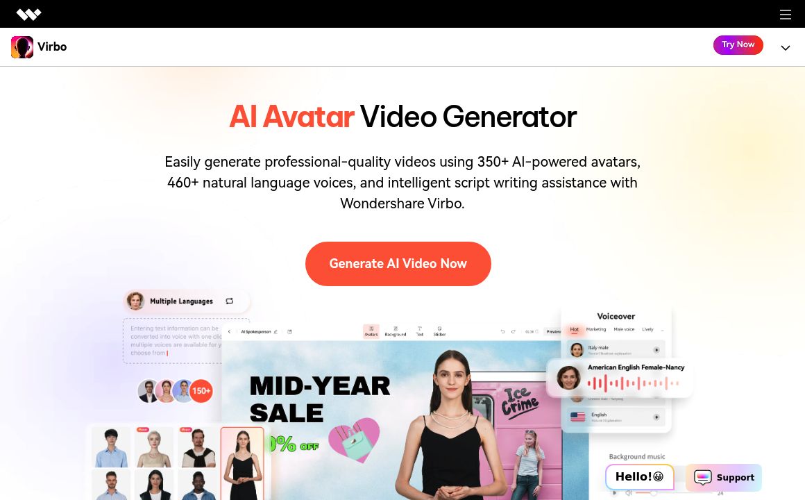 AI Avatar Video Generator By Wondershare