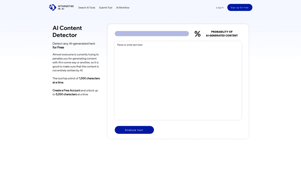 AI Content Detector By Interested In AI