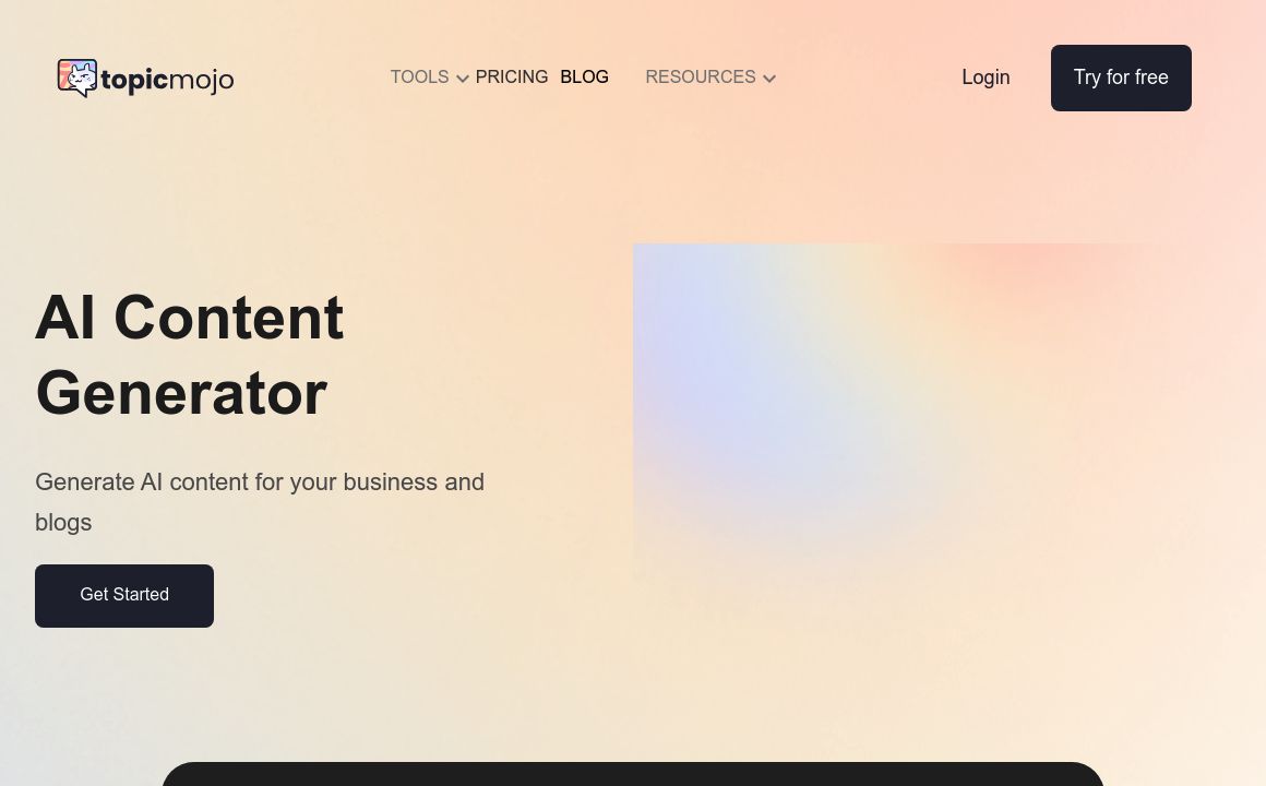 AI Content Generation - Topic Mojo