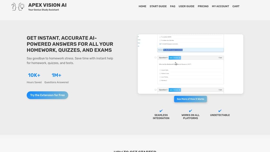 AI Homework Helper - Apex Vision AI