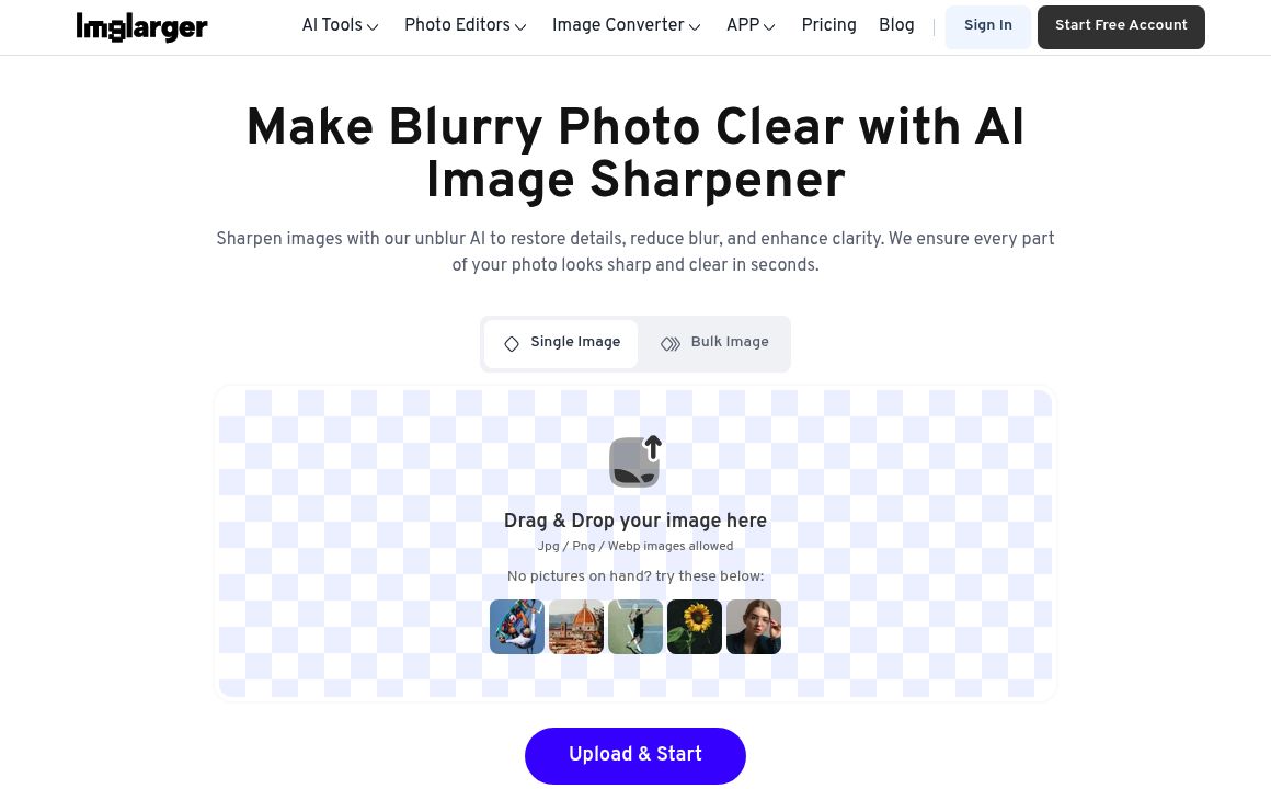 AI Image Sharpener on AI Image Enlarger