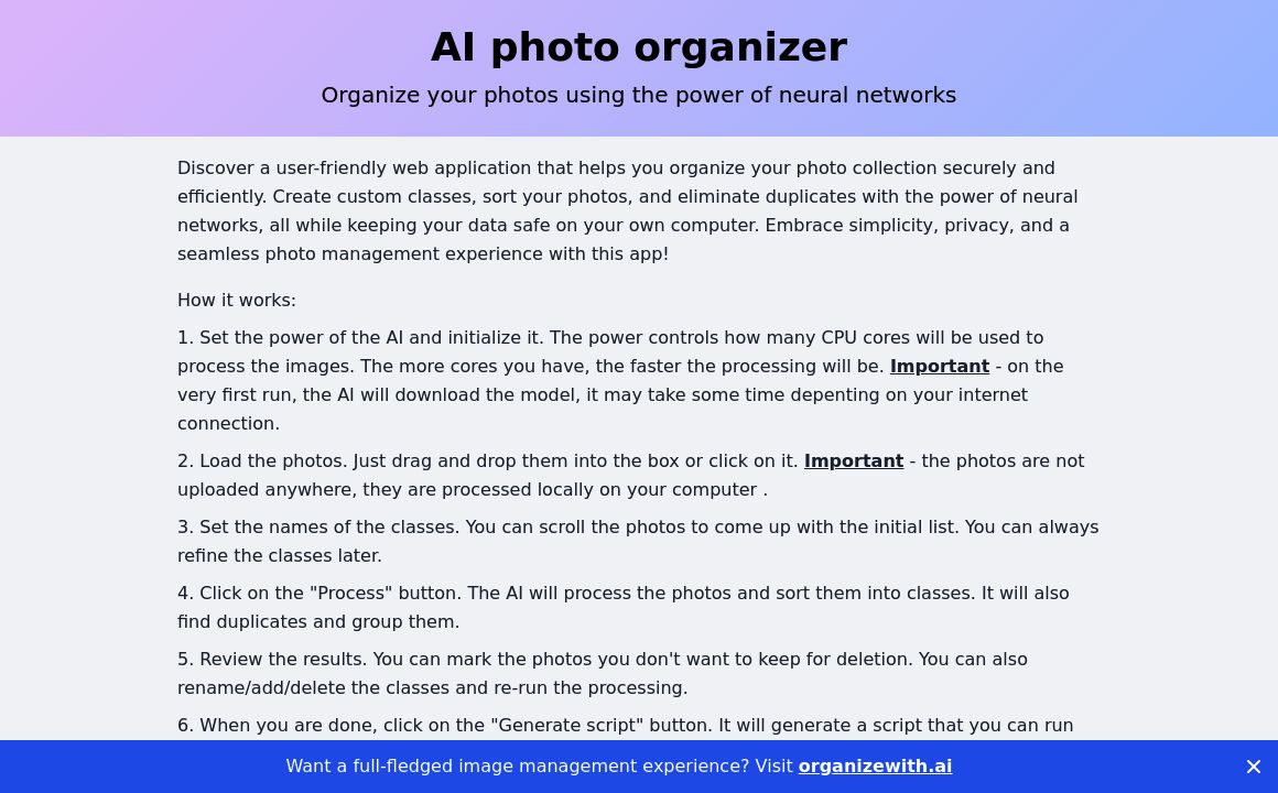 AI Photo Sorter