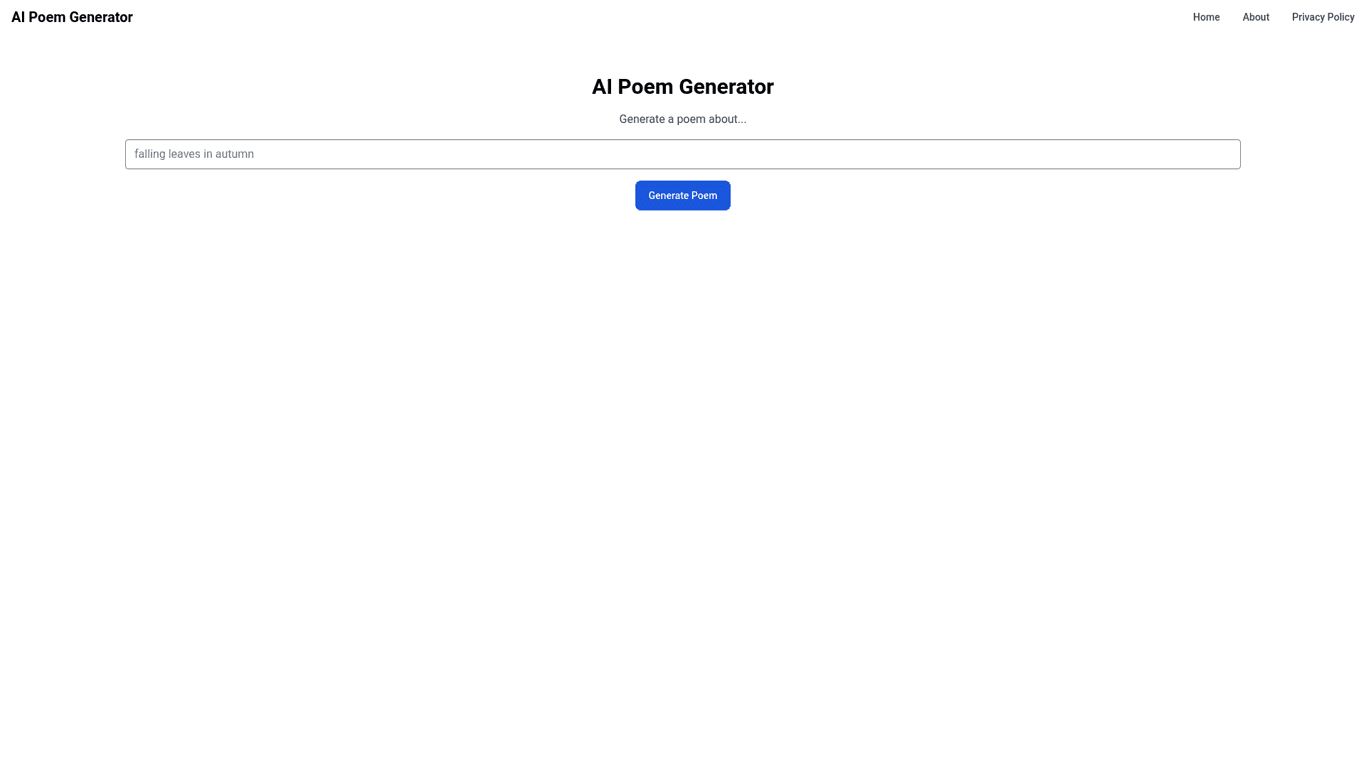 AI Poem Generator
