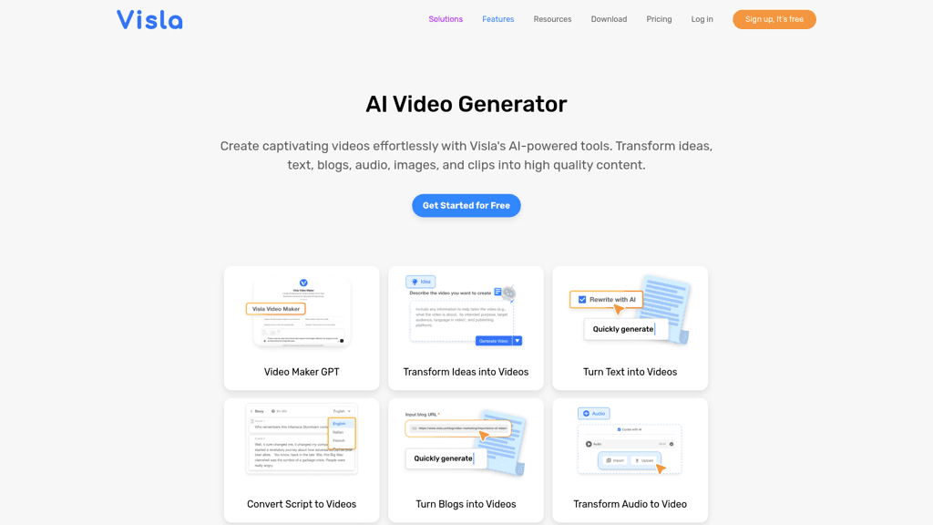 AI Video Generator By Visla