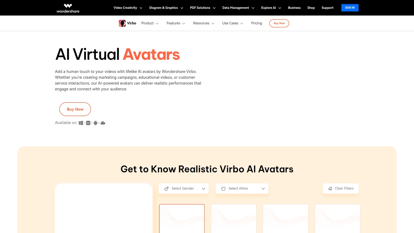 AI Virtual Avatars By Wondershare
