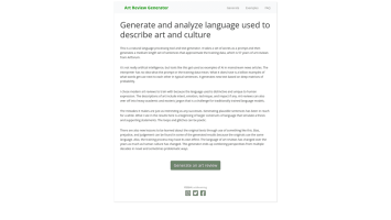 Art Review Generator