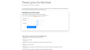 Artificial Intelligence Songwriter