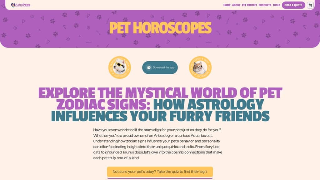AstroPaws Pet Horoscopes