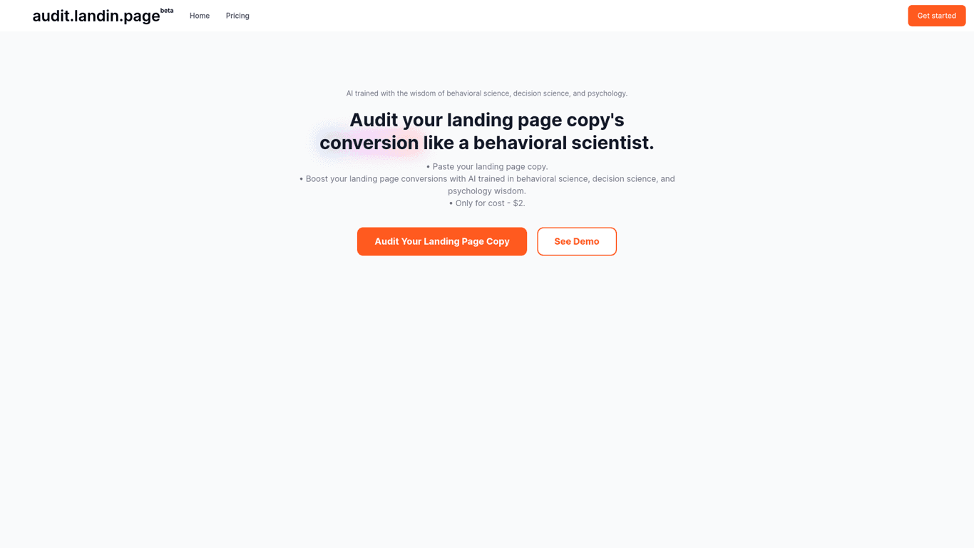 Audit Landing Page
