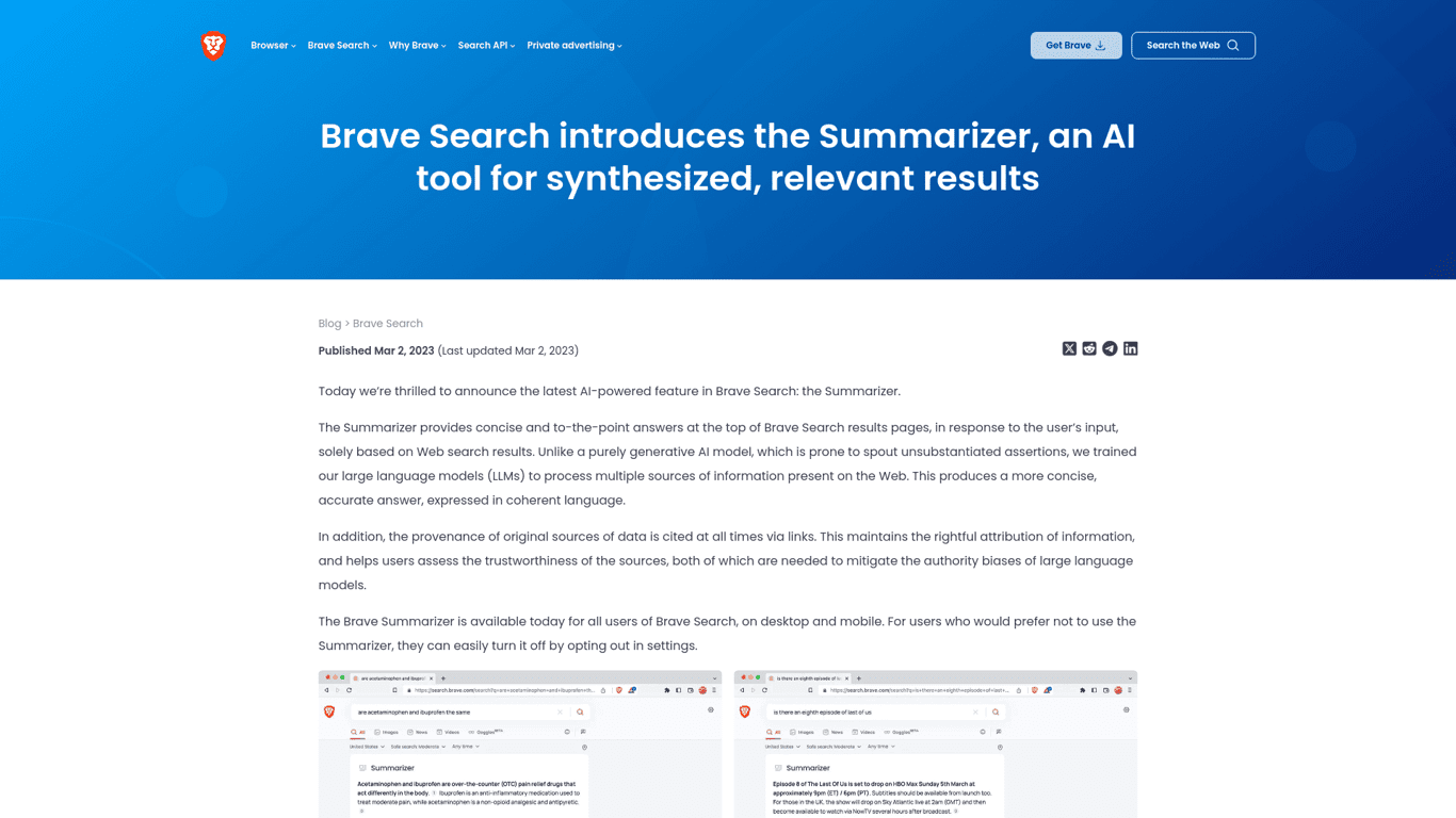 Brave Search Summarizer
