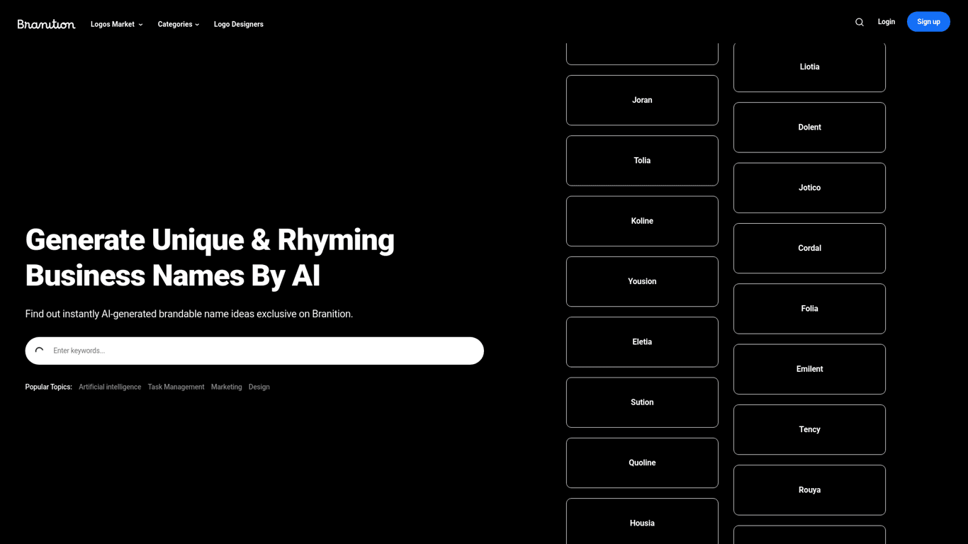 Business Name Generator by Branition