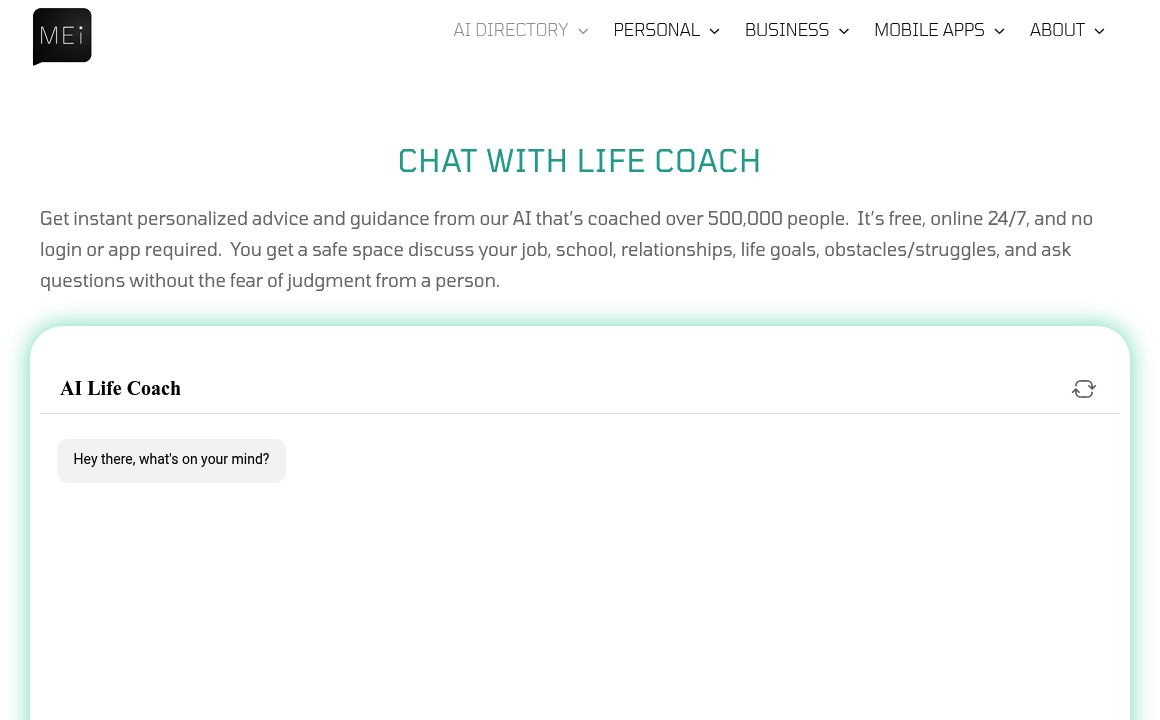 Chat with AI Life Coach