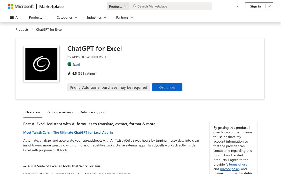 ChatGPT For Excel