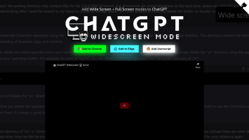 ChatGPT Widescreen Mode