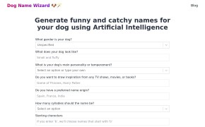Dog Name Wizard