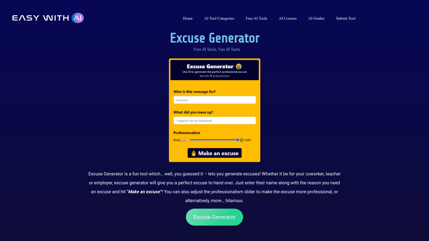 Excuse Generator