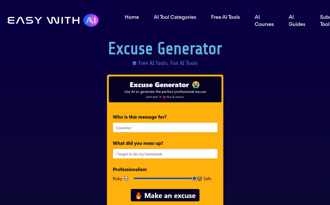 Excuse Generator
