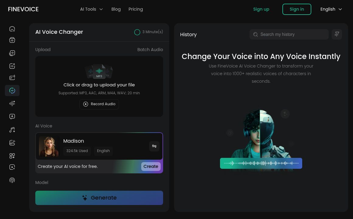 FineVoice AI Voice Changer
