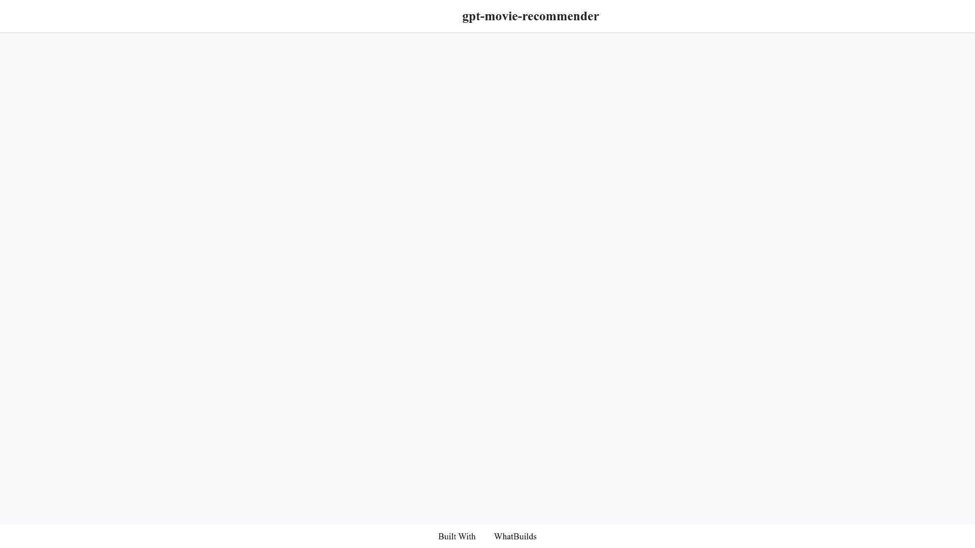 GPT Movie Recommender