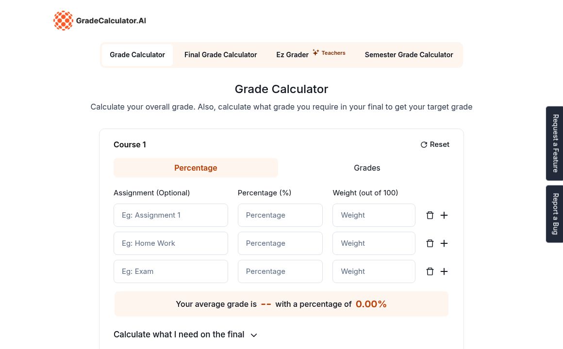 Grade Calculator AI
