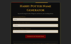 Harry Potter Name Generator
