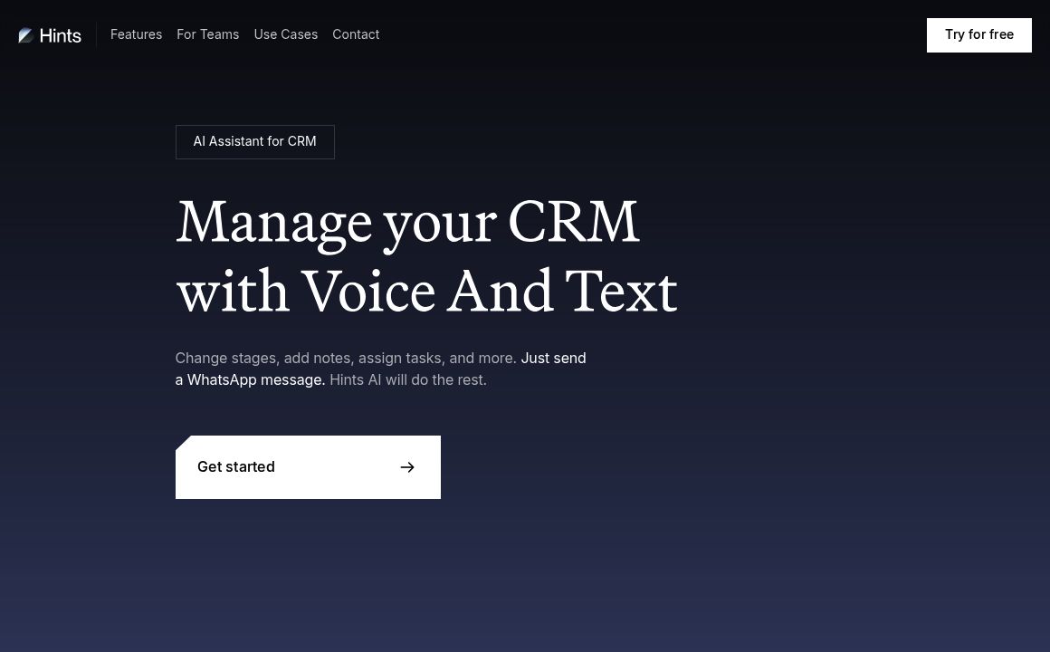 Hints: CRM AI Assistant