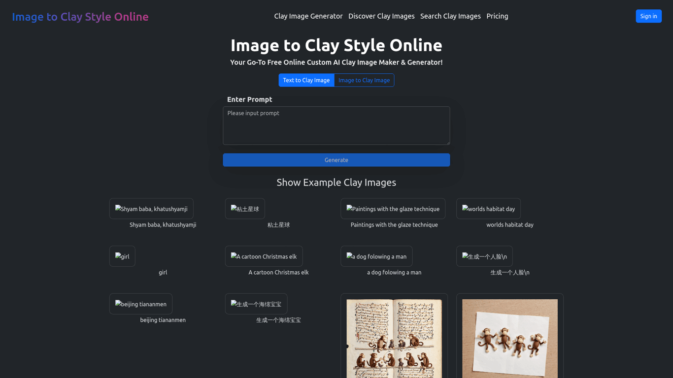 Image to Clay Style Online