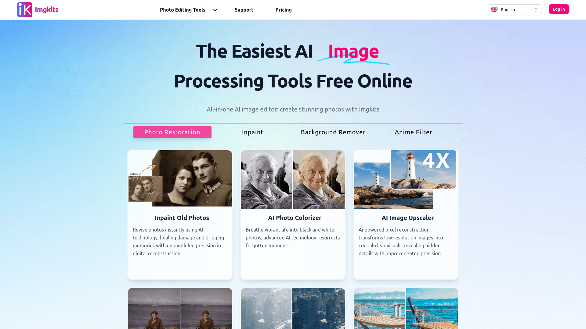 Imgkits - AI Image Processing Tools Online