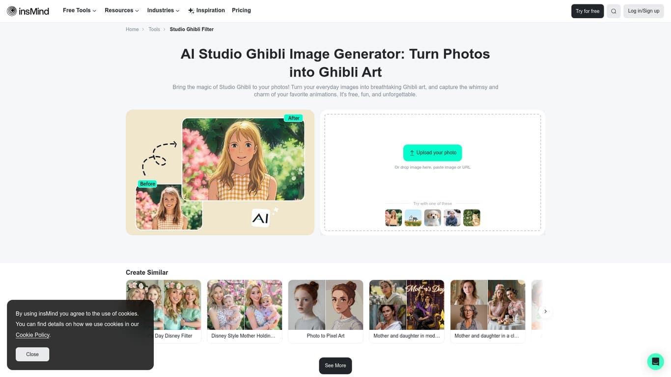 insMind Ghibli AI Generator