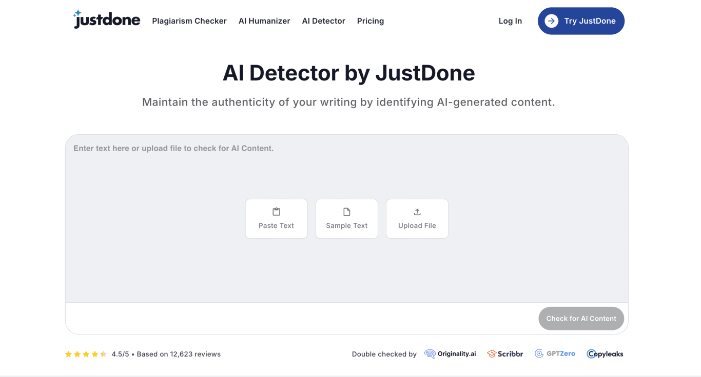 Justdone AI Detector