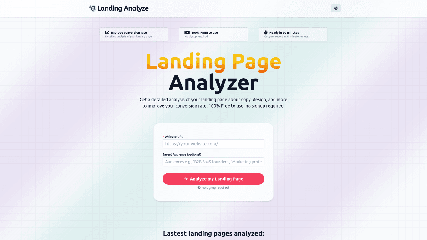 Landing Page Analyzer