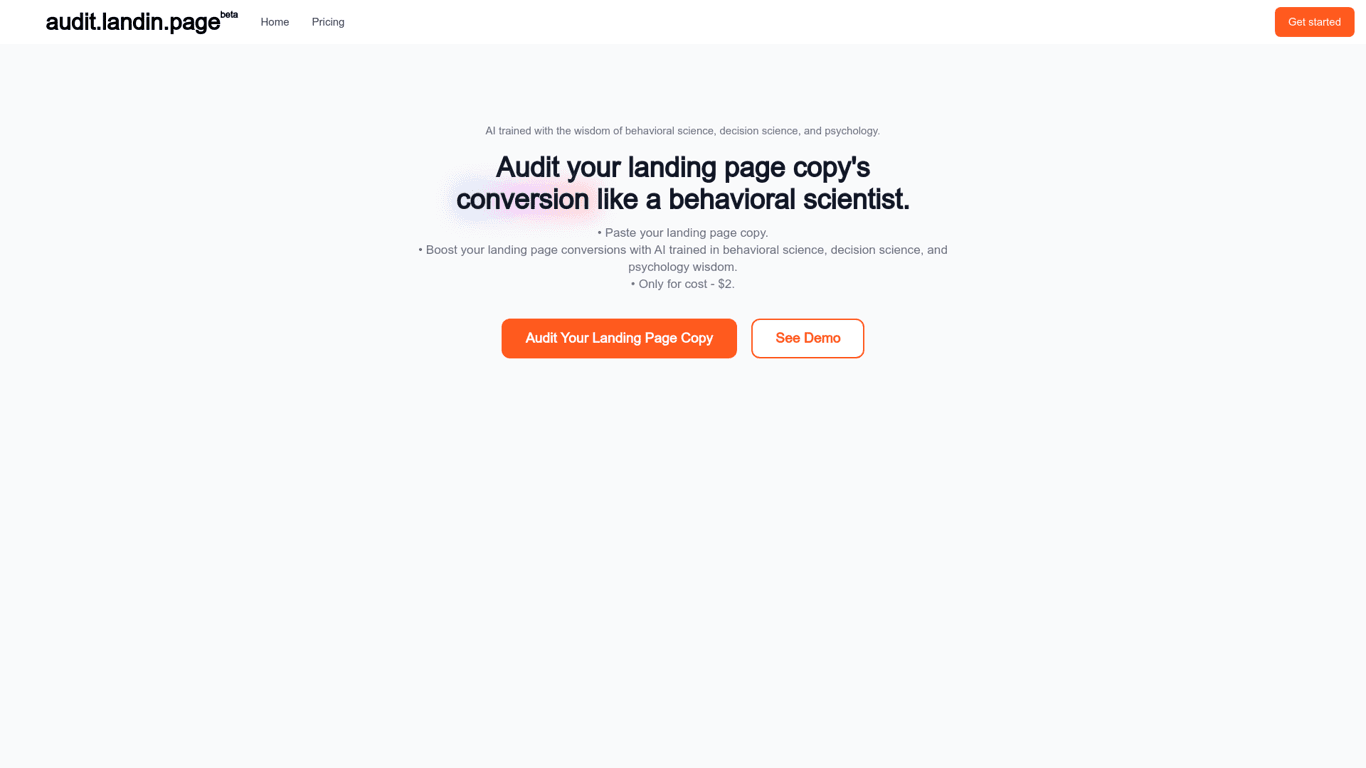 Landing Page Copy Audit