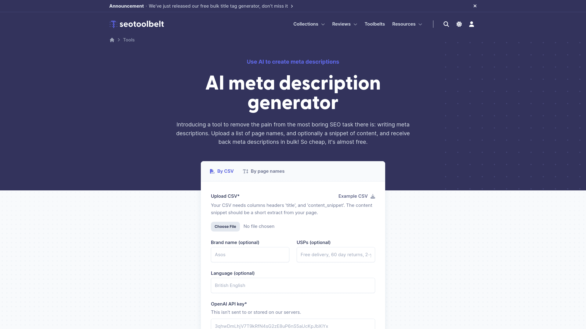 Meta description generator