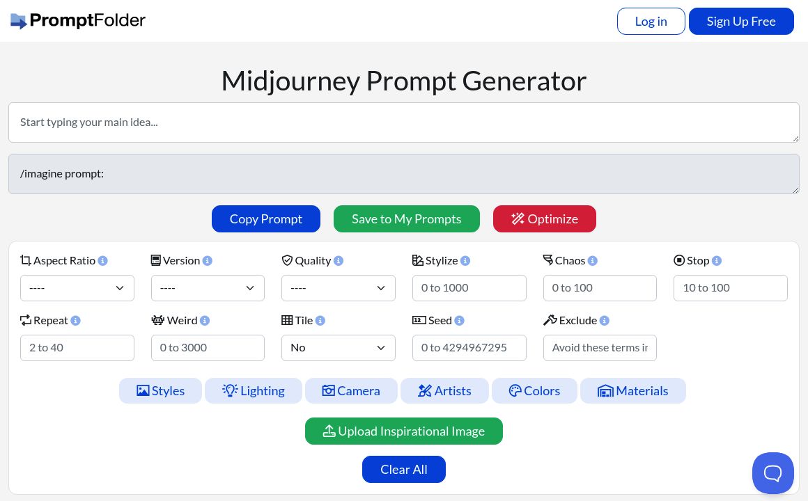 MidJourney Prompt Tool