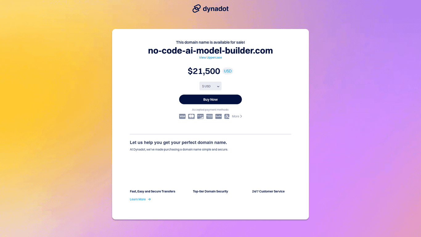 No-Code AI Model Builder