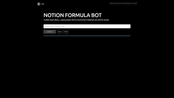 Notion Formula Bot
