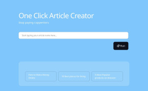 One Click Article Creator