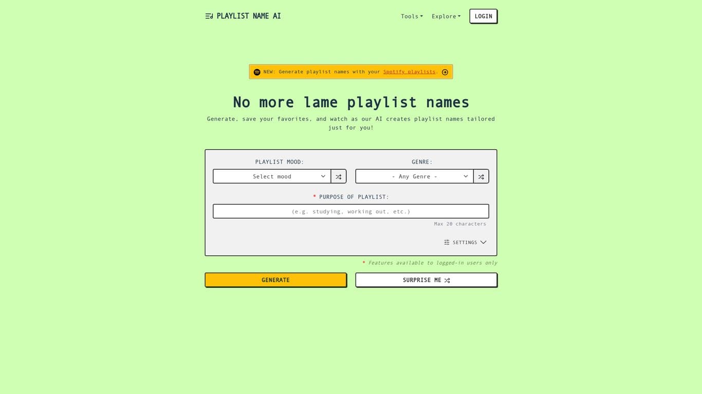 PlaylistName AI