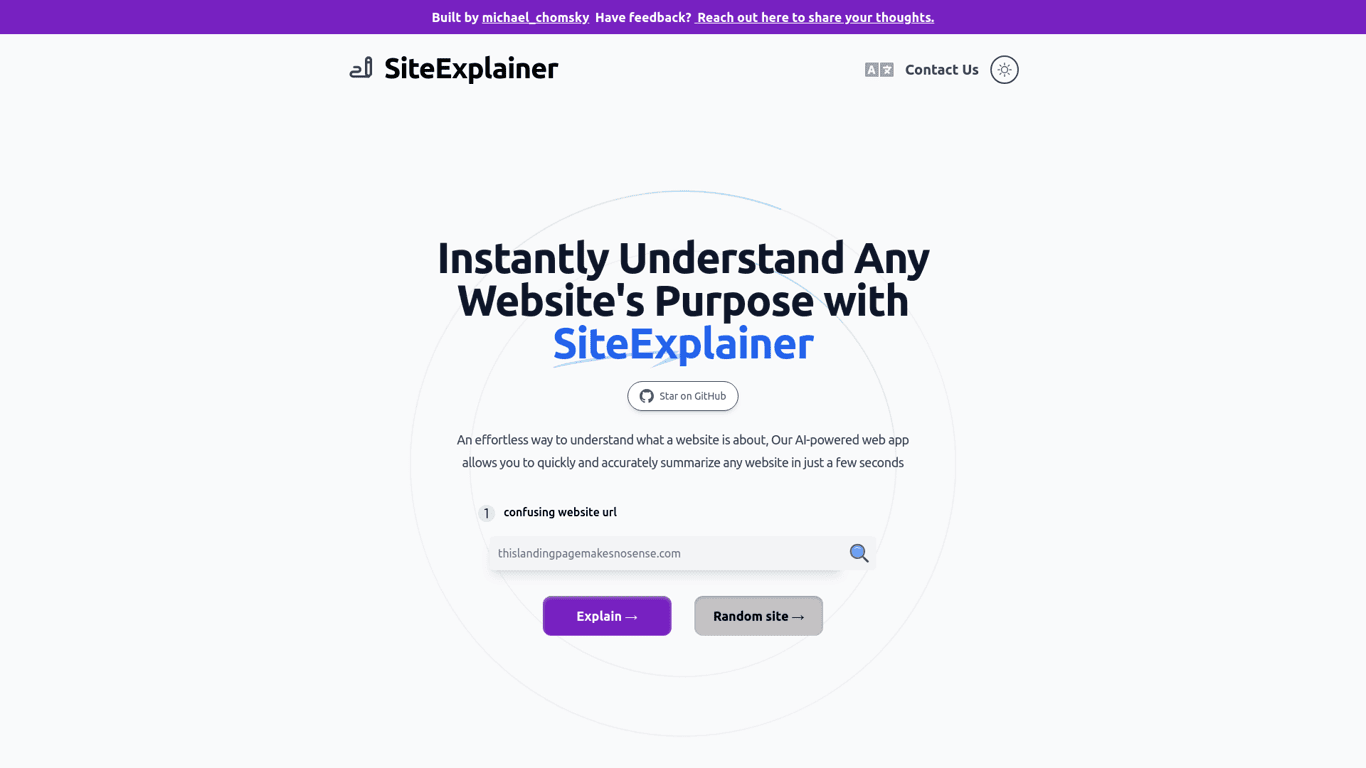 SiteExplainer