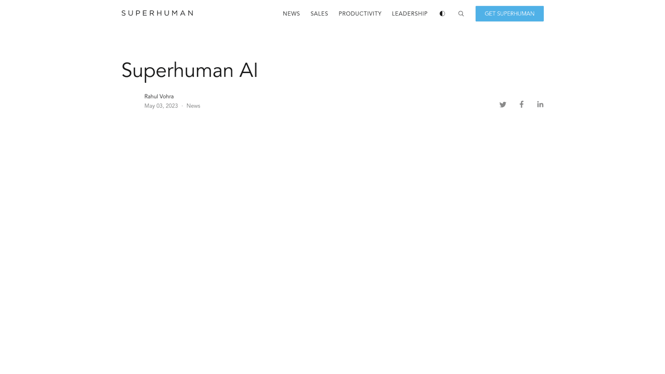 Superhuman AI